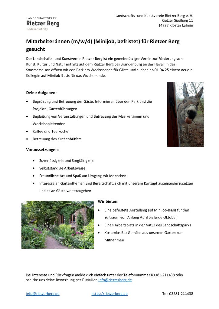 20250108_Stellenausschreibung Wochenendjob